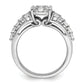 14k White Gold 1 Ct. Lab Grown Diamond VS/SI+ G+ Cluster Engagement Ring