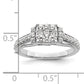 14k White Gold 3/4 Ct. Lab Grown Diamond VS/SI+ G+ Cluster Engagement Ring