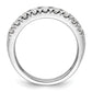 14k White Gold 1 1/2 Ct. Lab Grown Diamond VS/SI+ G+ Double Row Fashion Band Ring