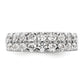 14k White Gold 1 1/2 Ct. Lab Grown Diamond VS/SI+ G+ Double Row Fashion Band Ring