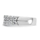 14k White Gold 2 Ct. Lab Grown Diamond VS/SI+ G+ Complete Double Row Fashion Band