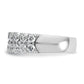 14k White Gold 2 Ct. Lab Grown Diamond VS/SI+ G+ Double Row Fashion Band Ring