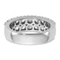 14k White Gold 2 Ct. Lab Grown Diamond VS/SI+ G+ Double Row Fashion Band Ring