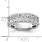 14k White Gold 2 Ct. Lab Grown Diamond VS/SI+ G+ Double Row Fashion Band Ring