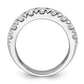 14k White Gold 3 Ct. Lab Grown Diamond VS/SI+ G+ Complete Double Row Fashion Band