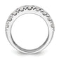 14k White Gold 3 Ct. Lab Grown Diamond VS/SI+ G+ Double Row Fashion Band Ring