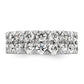 14k White Gold 3 Ct. Lab Grown Diamond VS/SI+ G+ Complete Double Row Fashion Band