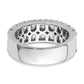 14k White Gold 3 Ct. Lab Grown Diamond VS/SI+ G+ Double Row Fashion Band Ring