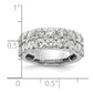 14k White Gold 3 Ct. Lab Grown Diamond VS/SI+ G+ Complete Double Row Fashion Band