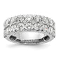 14k White Gold 3 Ct. Lab Grown Diamond VS/SI+ G+ Complete Double Row Fashion Band