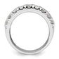 14k White Gold 3 Ct. Lab Grown Diamond VS/SI+ G+ Complete Triple Row Fashion Band