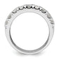 14k White Gold 3 Ct. Lab Grown Diamond VS/SI+ G+ Triple Row Fashion Band Ring