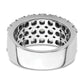 14k White Gold 3 Ct. Lab Grown Diamond VS/SI+ G+ Triple Row Fashion Band Ring