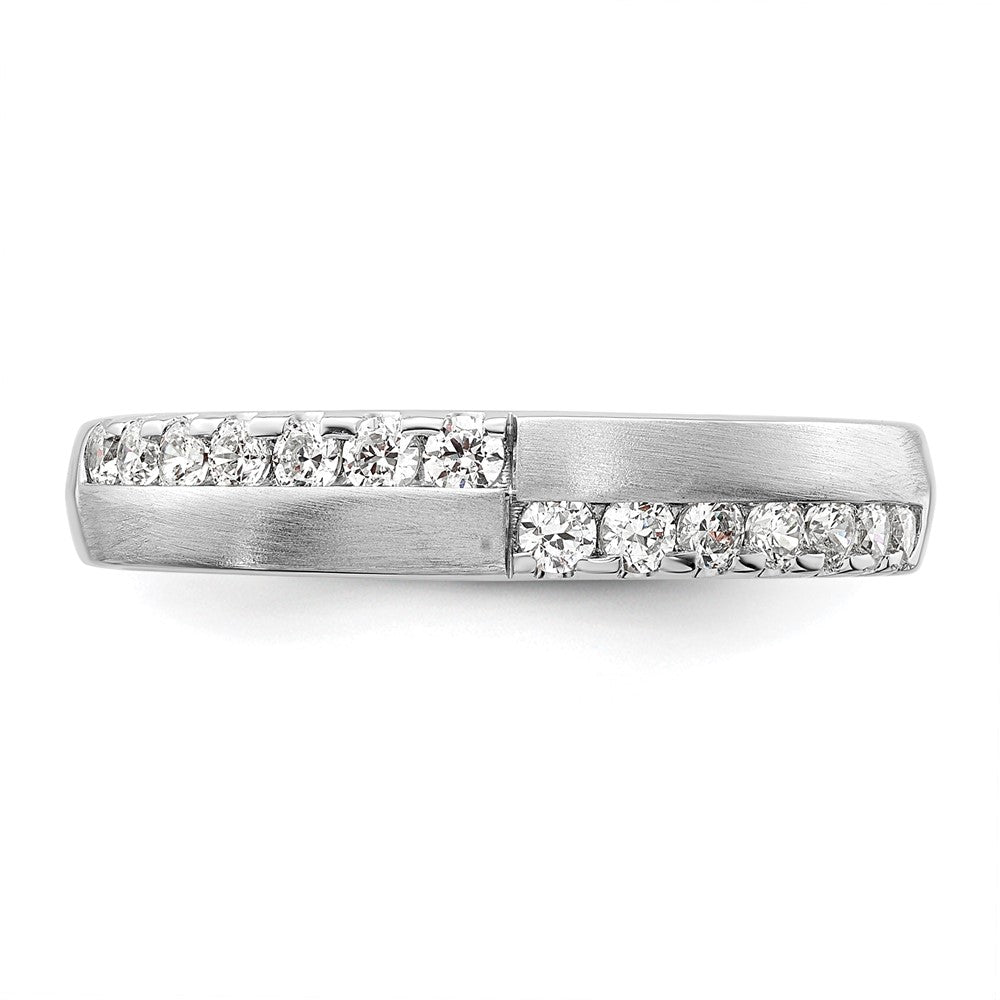 14k White Gold 3/8 Ct. Lab Grown Diamond VS/SI+ G+ Complete Band