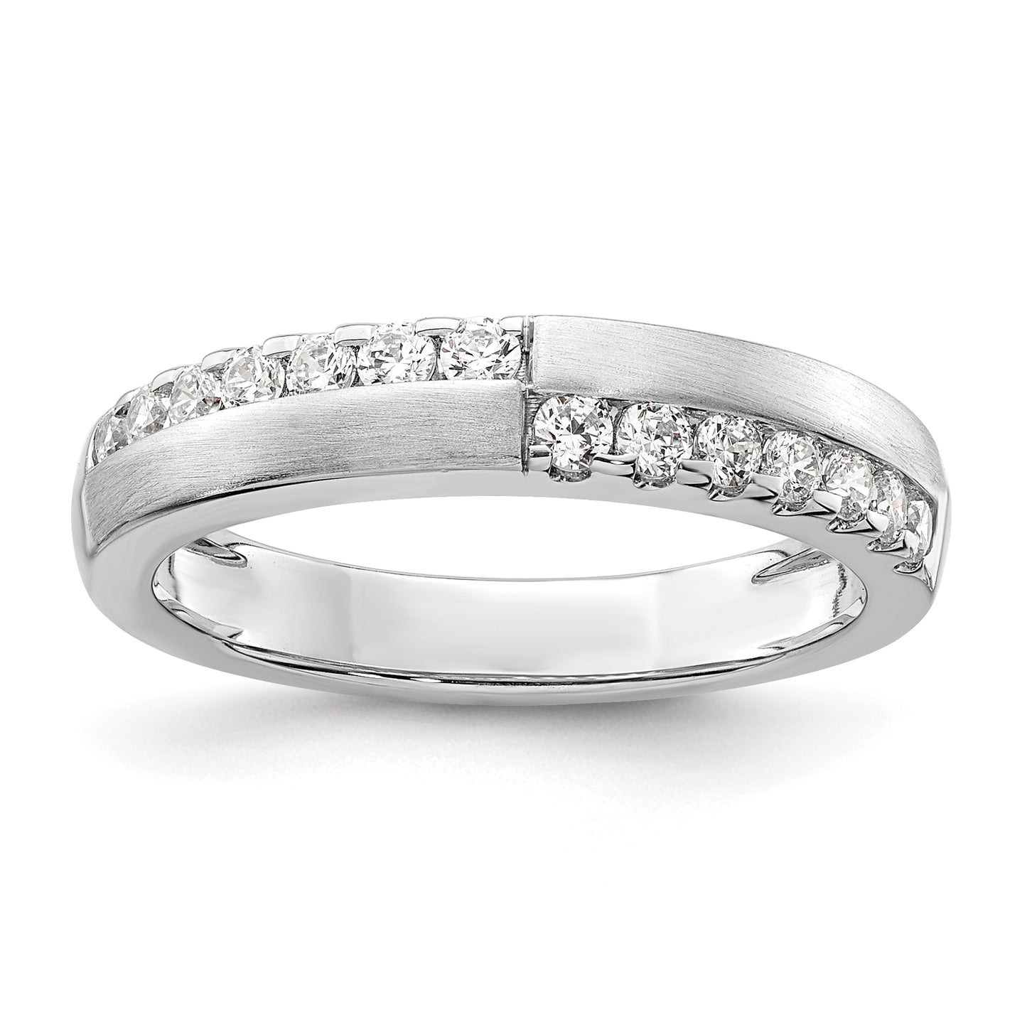 14k White Gold 3/8 Ct. Lab Grown Diamond VS/SI+ G+ Band Ring