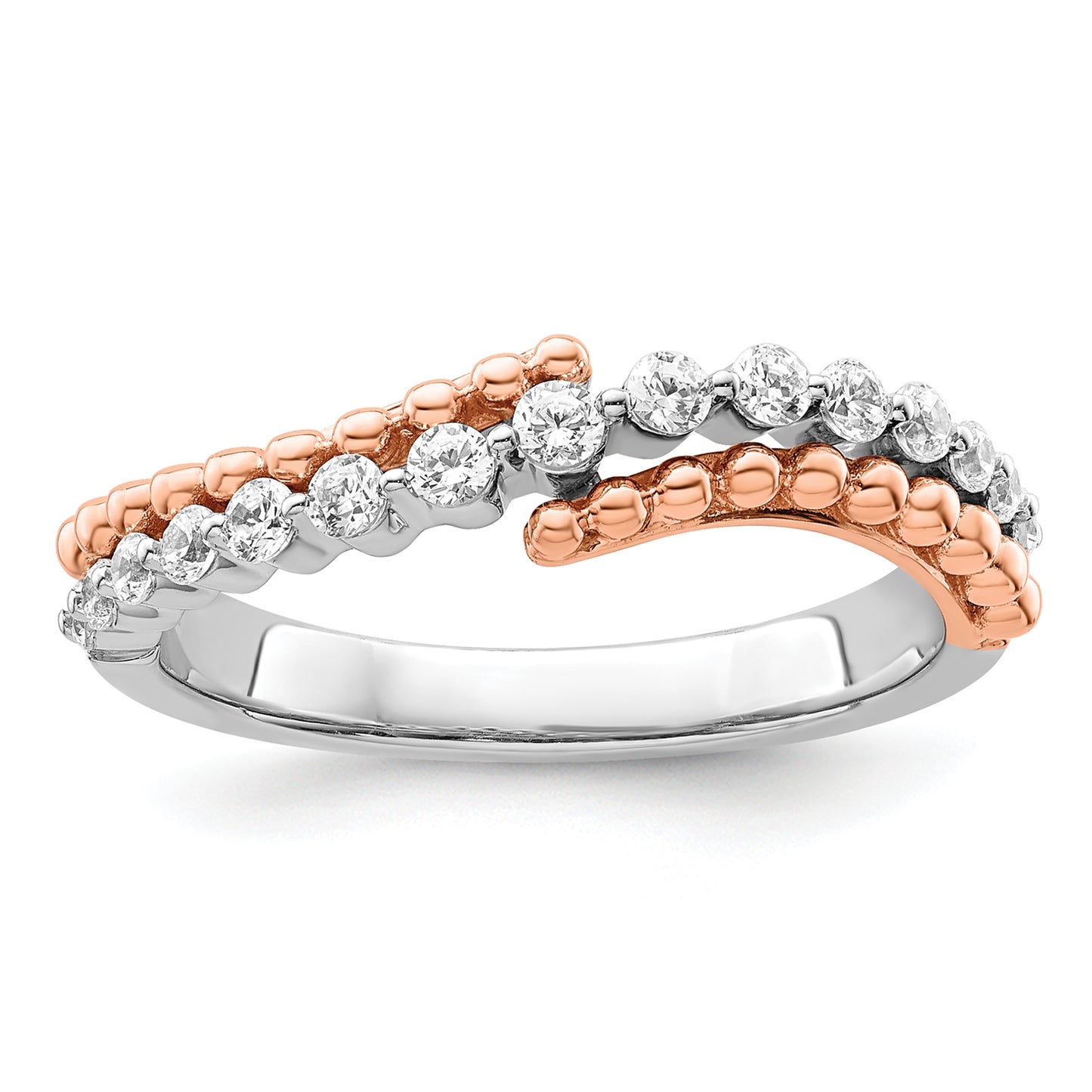 14K Two-Tone Lab Grown Diamond VS/SI+ G+ Band Ring