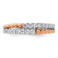 14k Two-tone Two Tone Rose and White Gold 1/3 Ct. Lab Grown Diamond VS/SI+ G+ Band Ring