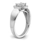 14k White Gold 1/2 Ct. Lab Grown Diamond VS/SI+ G+ Cluster Engagement Ring