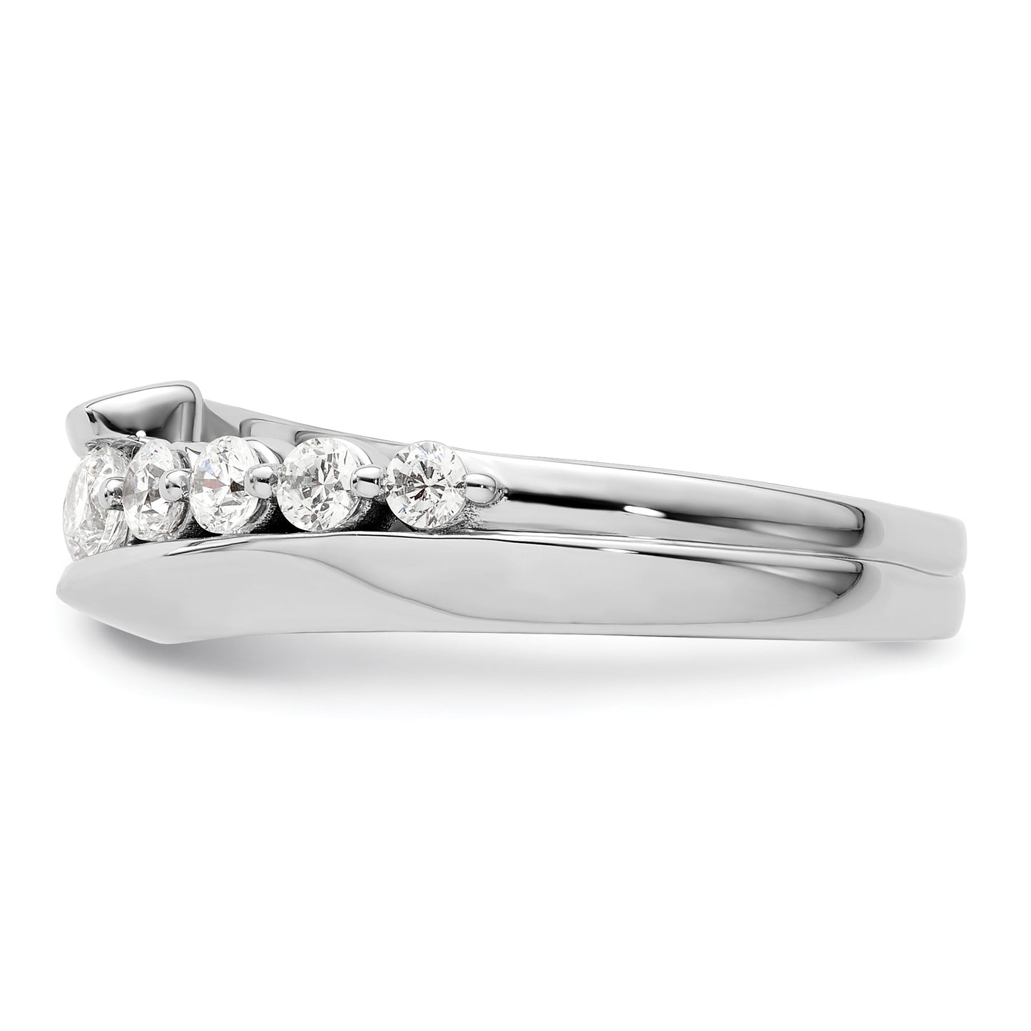 14k White Gold 1/2 Ct. Lab Grown Diamond VS/SI+ G+ Band Ring