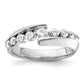 14k White Gold 1/2 Ct. Lab Grown Diamond VS/SI+ G+ Band Ring