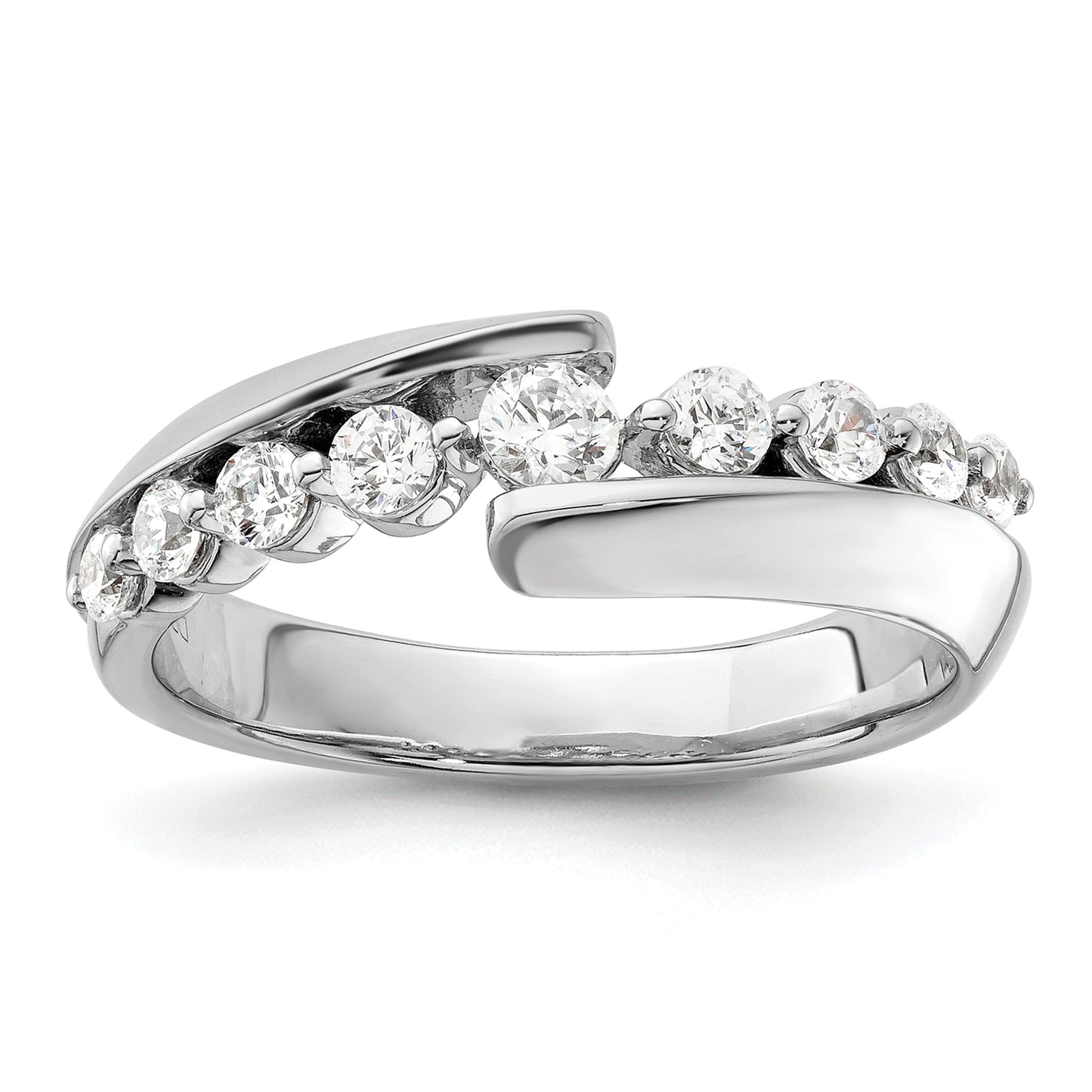 14k White Gold 1/2 Ct. Lab Grown Diamond VS/SI+ G+ Band Ring