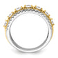 14k Two-tone Two Tone 7/8 Ct. Lab Grown Diamond VS/SI+ G+ Band Ring