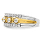 14k Two-tone Two Tone 7/8 Ct. Lab Grown Diamond VS/SI+ G+ Band Ring