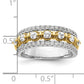 14k Two-tone Two Tone 7/8 Ct. Lab Grown Diamond VS/SI+ G+ Band Ring