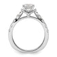 14k White Gold 3/4 Ct. Lab Grown Diamond VS/SI+ G+ 1 Ct. Center Round Shared Prong Engagement Ring