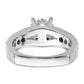 14k White Gold 5/8 Ct. Lab Grown Diamond VS/SI+ G+ 1 1/2 Ct. Center Round Shared Prong Engagement Ring