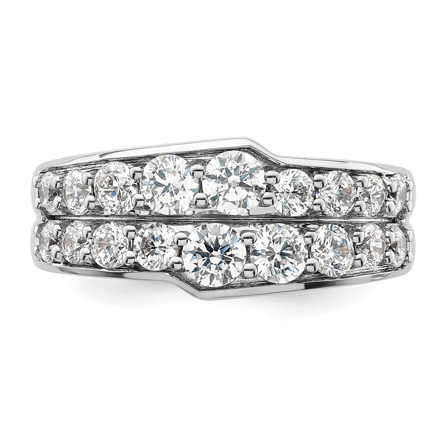 14K White Gold Lab Grown Diamond VS/SI+ G+ Band Ring