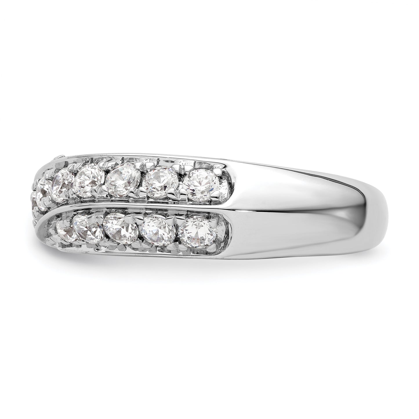 14k White Gold 1 Ct. Lab Grown Diamond VS/SI+ G+ Band Ring