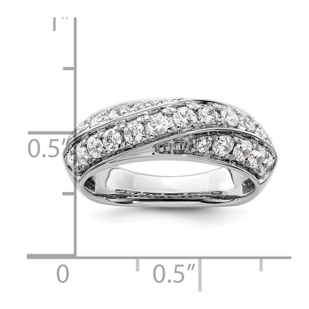 14k White Gold 1 Ct. Lab Grown Diamond VS/SI+ G+ Complete Band