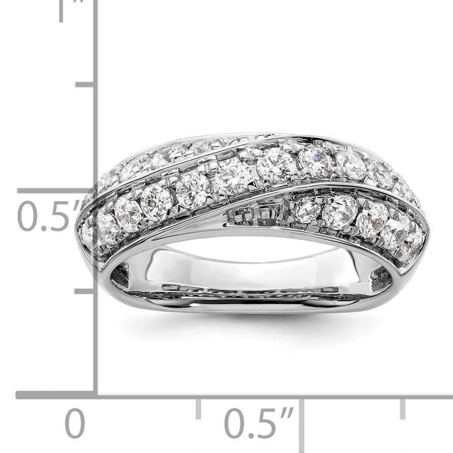 14k White Gold 1 Ct. Lab Grown Diamond VS/SI+ G+ Band Ring