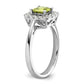 14k White Gold 1/4 Ct. Lab Grown Diamond VS/SI+ G+ August Birthstone Peridot Halo Ring