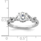 14k White Gold 1/4 Ct. Lab Grown Diamond VS/SI+ G+ 1 Ct. Center Round Bypass Engagement Ring