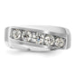 10k White Gold 1 Ct. Lab Grown Diamond VS/SI+ G+ Five Stone Complete Men's Ring