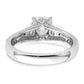 14k White Gold 1/2 Ct. Lab Grown Diamond VS/SI+ G+ 1 Ct. Center Round Channel Set Shared Prong Engagement Ring