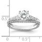 14k White Gold 1/2 Ct. Lab Grown Diamond VS/SI+ G+ 1 Ct. Center Round Channel Set Shared Prong Engagement Ring