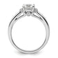 14k White Gold 1/20 Ct. Lab Grown Diamond VS/SI+ G+ 1 Ct. center Round Solitaire Engagement Ring