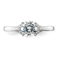 14k White Gold 1/20 Ct. Lab Grown Diamond VS/SI+ G+ 1 Ct. center Round Solitaire Engagement Ring