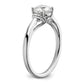 14k White Gold 1/20 Ct. Lab Grown Diamond VS/SI+ G+ 1 Ct. center Round Solitaire Engagement Ring