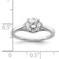 14k White Gold 1/20 Ct. Lab Grown Diamond VS/SI+ G+ 1 Ct. center Round Solitaire Engagement Ring