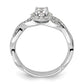 14k White Gold 3/4 Ct. Lab Grown Diamond VS/SI+ G+ Round Complete Fancy Halo Engagement Ring