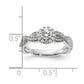 14k White Gold 3/4 Ct. Lab Grown Diamond VS/SI+ G+ Round Complete Fancy Halo Engagement Ring