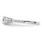 14k White Gold 3/8 Ct. Lab Grown Diamond VS/SI+ G+ 1/2 Ct. Center Engagement Ring