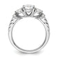 14k White Gold 3/4 Ct. Lab Grown Diamond VS/SI+ G+ 1 Ct. Center Engagement Ring