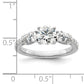 14k White Gold 3/4 Ct. Lab Grown Diamond VS/SI+ G+ 1 Ct. Center Engagement Ring