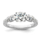 14k White Gold 3/4 Ct. Lab Grown Diamond VS/SI+ G+ 1 Ct. Center Engagement Ring