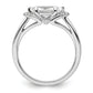 14k White Gold 1/20 Ct. Lab Grown Diamond VS/SI+ G+ 1 Ct. Center East-West Marquise Engagement Ring